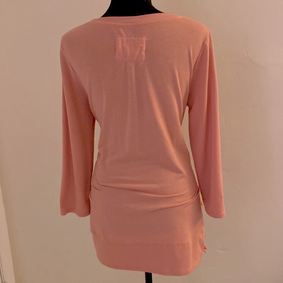 Cupio 3/4 Sleeve High Low Light Pink Top Size Medium - Picture 13 of 16